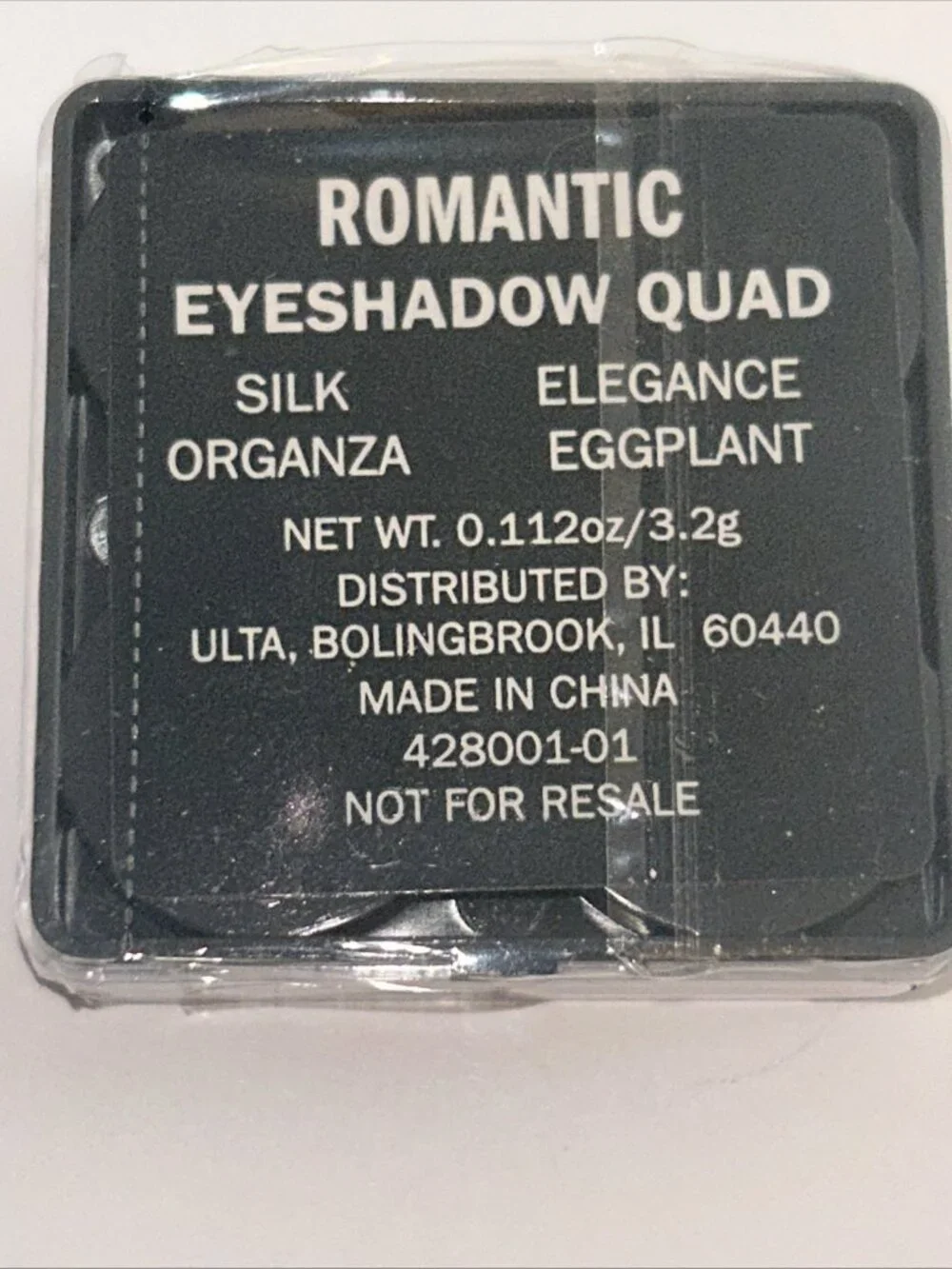 ULTA Romantic Eyeshadow Quad Net Wt. 0.112 oz silk elegance organza & eggplant